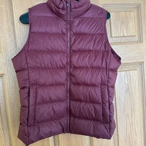 Eddie Bauer Burgundy Down Vest